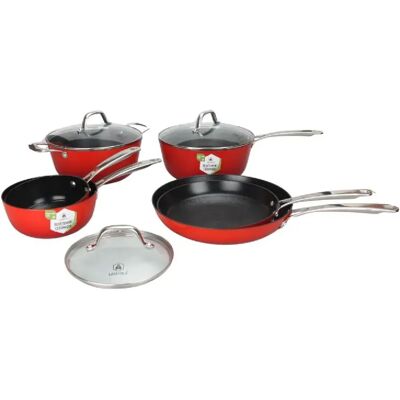 Laguiole - Cuisson - Rouge - Pack 9 pièces - Batterie de cuisine - Publicité Laguiole - Cuisson - Rouge - Pack 9 pièces - Batterie de cuisine - Publicité