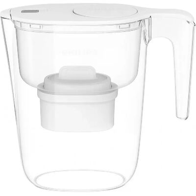 Carafe filtrante 2,6 L blanche avec 3 filtres en Microfiltration et digital timer Philips PHAWP2933WHT3/24 - Publicité Carafe filtrante 2,6 L blanche avec 3 filtres en Microfiltration et digital timer Philips PHAWP2933WHT3/24 - Publicité