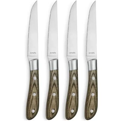 Coffret de 4 couteaux steak 11cm - 255015MB02BR4 - AMEFA - Publicité Coffret de 4 couteaux steak 11cm - 255015MB02BR4 - AMEFA - Publicité