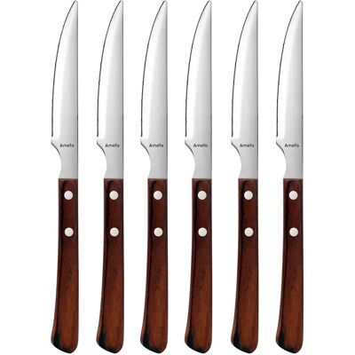 Amefa Brasero - Coffret 6 couteaux steak - Publicité Amefa Brasero - Coffret 6 couteaux steak - Publicité