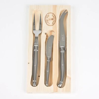 Jean Dubost Coffret service fromage laguiole inox - Publicité Jean Dubost Coffret service fromage laguiole inox - Publicité