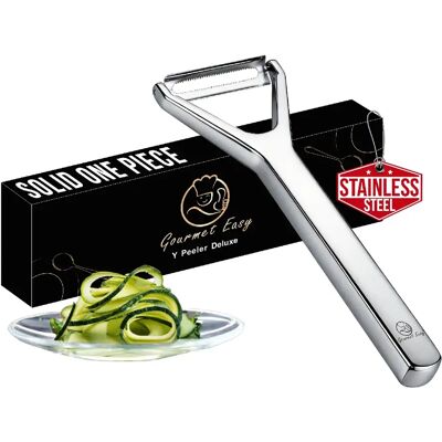 Gourmet Easy Éplucheur Y inox, zesteur agrumes, éplucheur citron légumes - Publicité Gourmet Easy Éplucheur Y inox, zesteur agrumes, éplucheur citron légumes - Publicité