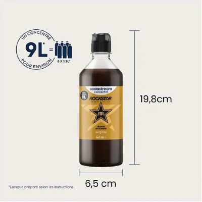 Sodastream Rockstar sans sucre - Concentré boisson énergisante - Lot 6 x 440 ml - Publicité Sodastream Rockstar sans sucre - Concentré boisson énergisante - Lot 6 x 440 ml - Publicité