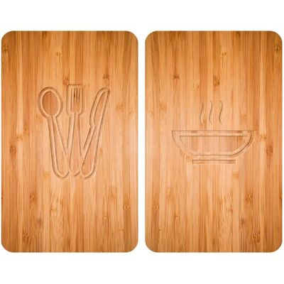 Wenko 2 Couvre-plaques universel Lunch - 30 x 52 cm - Marron - Publicité Wenko 2 Couvre-plaques universel Lunch - 30 x 52 cm - Marron - Publicité
