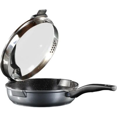 STONELINE® FUTURE Sauteuse 24 cm, avec couvercle en verre avec fonction passoire - Publicité STONELINE® FUTURE Sauteuse 24 cm, avec couvercle en verre avec fonction passoire - Publicité