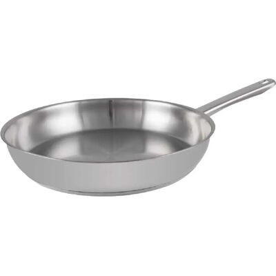 Poêle en Acier inoxydable D28xH5 - Ustensiles de Cuisine - Publicité Poêle en Acier inoxydable D28xH5 - Ustensiles de Cuisine - Publicité