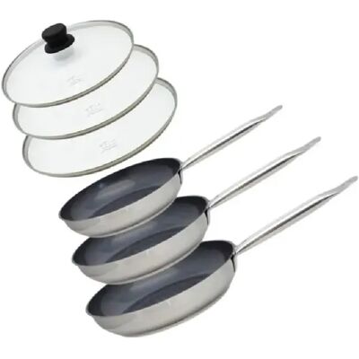 Elo 1730849489649 Poêles 24/28/32 cm Set 3 pièces inox 18/10 céramique - Publicité Elo 1730849489649 Poêles 24/28/32 cm Set 3 pièces inox 18/10 céramique - Publicité