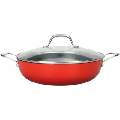 Laguiole Cuisson - Red AirIron - 28 cm - Poêle à sauter - Publicité Laguiole Cuisson - Red AirIron - 28 cm - Poêle à sauter - Publicité
