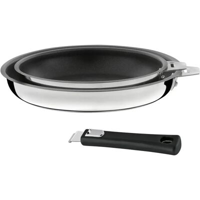 Cuisinox Malice - Série de 2 poêles 20/24cm revêtement céramique avec poignée noire - Publicité Cuisinox Malice - Série de 2 poêles 20/24cm revêtement céramique avec poignée noire - Publicité