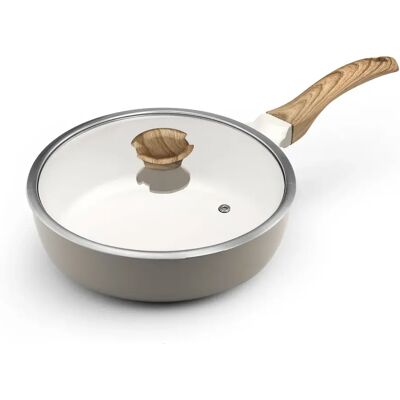 Cuisinox Mythic - Sauteuse 24 cm avec revêtement en céramique blanche et couvercle - Publicité Cuisinox Mythic - Sauteuse 24 cm avec revêtement en céramique blanche et couvercle - Publicité