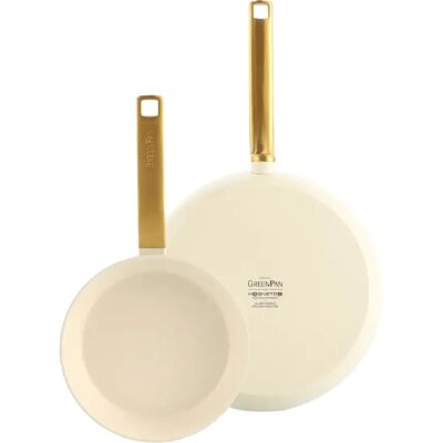 Greenpan Set 2 Poêles 20/28 cm crème aluminium forgé revêtement céramique - Evolution - Publicité Greenpan Set 2 Poêles 20/28 cm crème aluminium forgé revêtement céramique - Evolution - Publicité