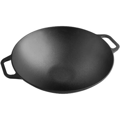 Wok en Fonte Victoria - 35cm - Compatible avec Tous Les Cuisinières - Publicité Wok en Fonte Victoria - 35cm - Compatible avec Tous Les Cuisinières - Publicité