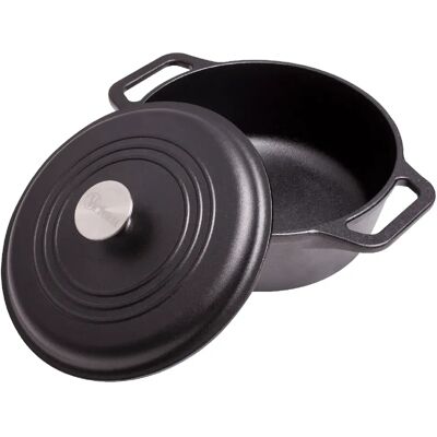 Victoria Cocotte Induction Fonte Assaisonnée 25 cm, Dutch Oven 3,8L, Sans PTFE et PFOA 32043 Victori - Publicité Victoria Cocotte Induction Fonte Assaisonnée 25 cm, Dutch Oven 3,8L, Sans PTFE et PFOA 32043 Victori - Publicité