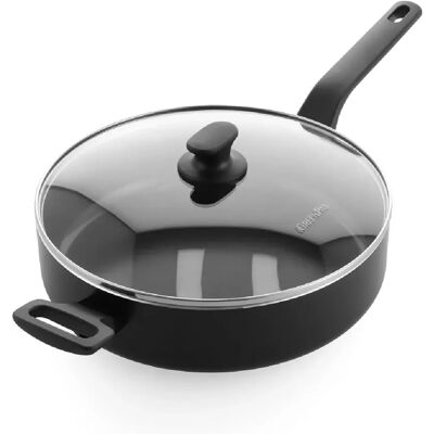 Greenpan Poêle avec couvercle - Noir - Publicité Greenpan Poêle avec couvercle - Noir - Publicité