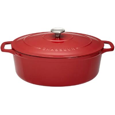 Chasseur Cocotte en fonte ovale 8,5 L - Haute qualité, française - Publicité Chasseur Cocotte en fonte ovale 8,5 L - Haute qualité, française - Publicité