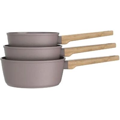 Arthur Martin Set 3 casseroles Forest Taupe 16-18-20 cm - Publicité Arthur Martin Set 3 casseroles Forest Taupe 16-18-20 cm - Publicité