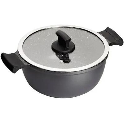 Cocotte Inoxibar ABSOLUT Noire - 28cm Aluminium avec Couvercle - Publicité Cocotte Inoxibar ABSOLUT Noire - 28cm Aluminium avec Couvercle - Publicité