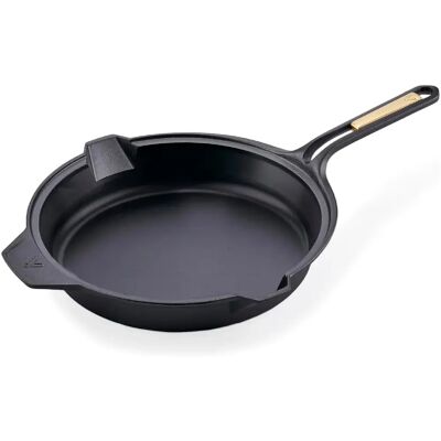 Victoria Poêle en Fonte Assaisonnée Induction 25cm, Convient pour le Feu, Barbecue, Four 37673 Victo - Publicité Victoria Poêle en Fonte Assaisonnée Induction 25cm, Convient pour le Feu, Barbecue, Four 37673 Victo - Publicité