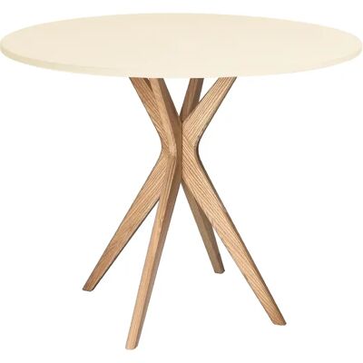 Ragaba table de cuisine ronde - Blanc craie - Publicité Ragaba table de cuisine ronde - Blanc craie - Publicité