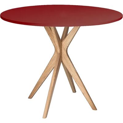 Ragaba Table de cuisine ronde - Rouge pur - Publicité Ragaba Table de cuisine ronde - Rouge pur - Publicité