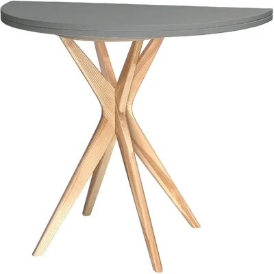 Ragaba Table de cuisine demi-lune - Béton gris - Publicité Ragaba Table de cuisine demi-lune - Béton gris - Publicité