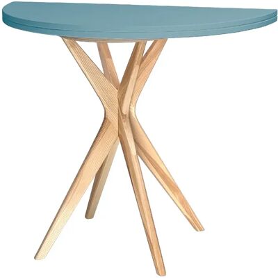 Ragaba Table de cuisine demi-lune - Bleu tendre - Publicité Ragaba Table de cuisine demi-lune - Bleu tendre - Publicité