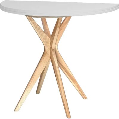 Ragaba Table demi-lune de cuisine - Gris perle - Publicité Ragaba Table demi-lune de cuisine - Gris perle - Publicité