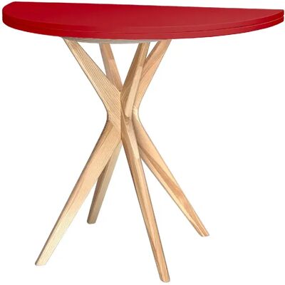 Ragaba Table demi-lune de cuisine - Rouge pur - Publicité Ragaba Table demi-lune de cuisine - Rouge pur - Publicité