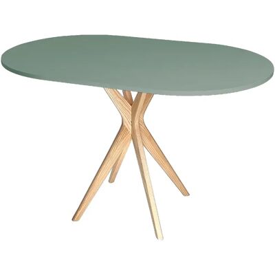 Ragaba Table ovale de cuisine Jubi - Vert sauge - Publicité Ragaba Table ovale de cuisine Jubi - Vert sauge - Publicité