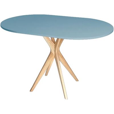 Ragaba table de cuisine ovale - Bleu tendre - Publicité Ragaba table de cuisine ovale - Bleu tendre - Publicité