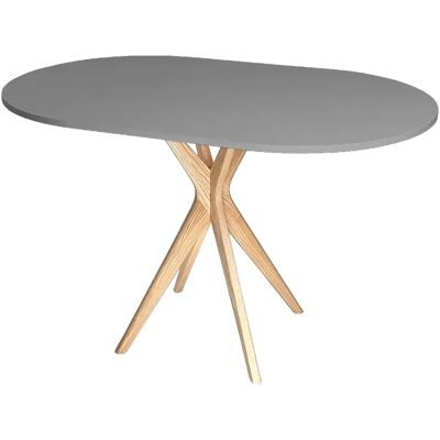 Ragaba table de cuisine ovale Jubi - Béton gris - Publicité Ragaba table de cuisine ovale Jubi - Béton gris - Publicité