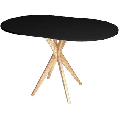 Ragaba Table de cuisine ovale - Noir - Publicité Ragaba Table de cuisine ovale - Noir - Publicité
