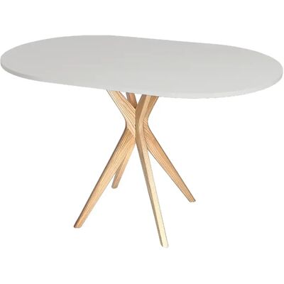 Ragaba Table de cuisine ovale - Gris perle - Publicité Ragaba Table de cuisine ovale - Gris perle - Publicité