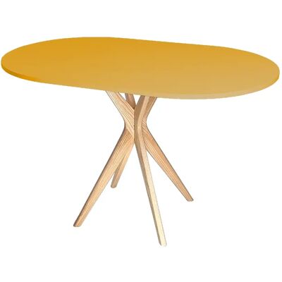 Ragaba table de cuisine ovale - Genêt jaune - Publicité Ragaba table de cuisine ovale - Genêt jaune - Publicité