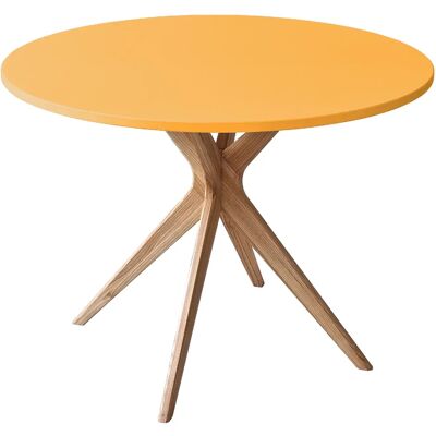 Ragaba Table de cuisine ronde - Genêt jaune - Publicité Ragaba Table de cuisine ronde - Genêt jaune - Publicité