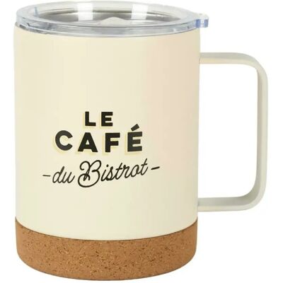 Linnea Mug de transport inox et liège - Beige - Publicité Linnea Mug de transport inox et liège - Beige - Publicité