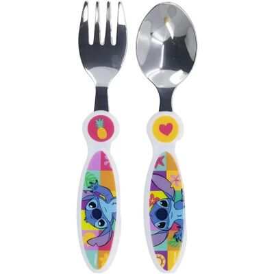 Disney Set Couverts pour Enfant Cuillère et Fourchette Stitch Collection Palms Multicolore - Publicité Disney Set Couverts pour Enfant Cuillère et Fourchette Stitch Collection Palms Multicolore - Publicité