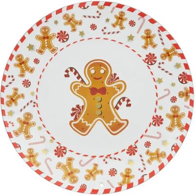 ATMOSPHERA Assiette de Présentation Pain Épice 33cm Blanc - Publicité ATMOSPHERA Assiette de Présentation Pain Épice 33cm Blanc - Publicité