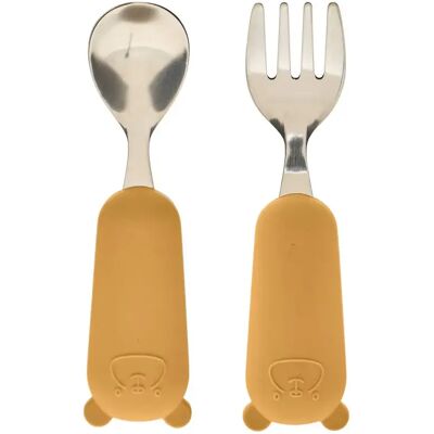 ATMOSPHERA Set Couverts Enfant Yum 16cm Ocre - Publicité ATMOSPHERA Set Couverts Enfant Yum 16cm Ocre - Publicité