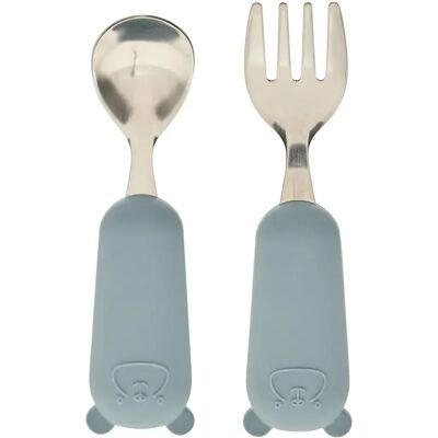 ATMOSPHERA Set Couverts Enfant Yum 16cm Bleu - Publicité ATMOSPHERA Set Couverts Enfant Yum 16cm Bleu - Publicité