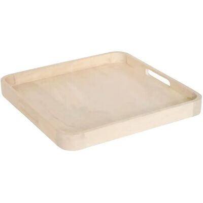 Secret De Gourmet Plateau de Service en Bois Ward 25cm Beige - Publicité Secret De Gourmet Plateau de Service en Bois Ward 25cm Beige - Publicité
