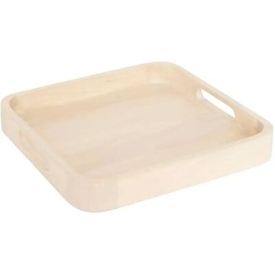 Secret De Gourmet Plateau de Service en Bois Ward 34cm Beige - Publicité Secret De Gourmet Plateau de Service en Bois Ward 34cm Beige - Publicité