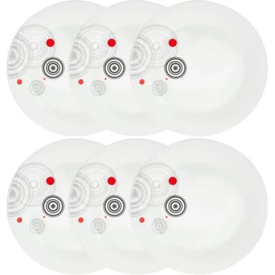 Secret De Gourmet Lot de 6 Assiettes Plates Instant 27cm Blanc - Publicité Secret De Gourmet Lot de 6 Assiettes Plates Instant 27cm Blanc - Publicité
