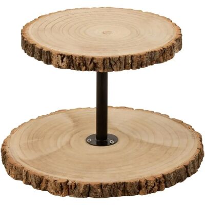 Paris Prix Plateau 2 Niveaux Tronc en Bois 42cm Naturel - Publicité Paris Prix Plateau 2 Niveaux Tronc en Bois 42cm Naturel - Publicité