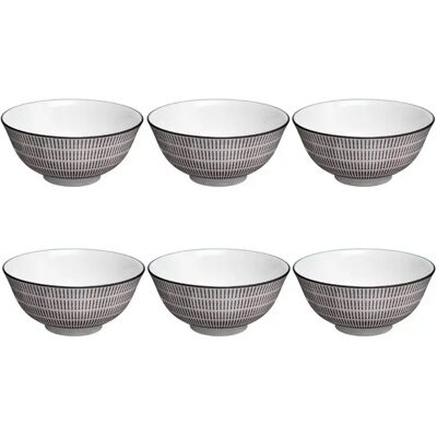 Secret De Gourmet Lot de 6 Bols Porcelaine Lunis 15cm Rouge - Publicité Secret De Gourmet Lot de 6 Bols Porcelaine Lunis 15cm Rouge - Publicité