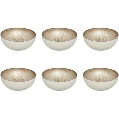 Secret De Gourmet Lot de 6 Bols Design Gloria 15cm Champagne - Publicité Secret De Gourmet Lot de 6 Bols Design Gloria 15cm Champagne - Publicité