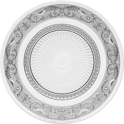 Secret De Gourmet Lot de 6 Assiettes Plates Renaissance 25cm Transparent - Publicité Secret De Gourmet Lot de 6 Assiettes Plates Renaissance 25cm Transparent - Publicité