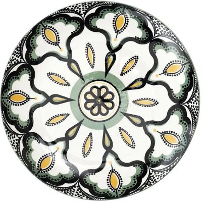 The Home Deco Factory Assiette en porcelaine décorée Mandala (Unitaire) Assiette plate - 19 cm. Publicité The Home Deco Factory Assiette en porcelaine décorée Mandala (Unitaire) Assiette plate - 19 cm. Publicité