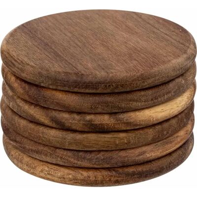 Secret De Gourmet Lot de 6 Dessous de Verre Acacia 10cm Marron - Publicité Secret De Gourmet Lot de 6 Dessous de Verre Acacia 10cm Marron - Publicité