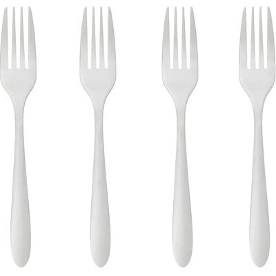 Secret De Gourmet Lot de 4 Fourchettes Inox Nevis 19cm Argent - Publicité Secret De Gourmet Lot de 4 Fourchettes Inox Nevis 19cm Argent - Publicité